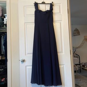 BHLDN navy floor length dress